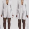 Heiress French Dove Contour Mini Dress Heiress French Dove Contour Mini Dress