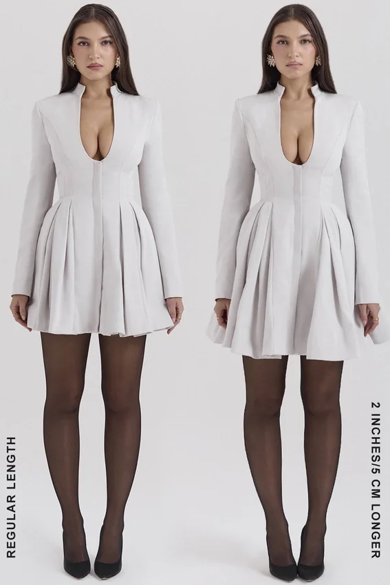 Heiress French Dove Contour Mini Dress Heiress French Dove Contour Mini Dress