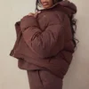 Hero Chocolate Oversized C Shape Puffer Jacket Hero Chocolate Oversized C Shape Puffer Jacket