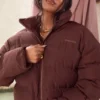 Hero Chocolate Oversized C Shape Puffer Jacket Hero Chocolate Oversized C Shape Puffer Jacket