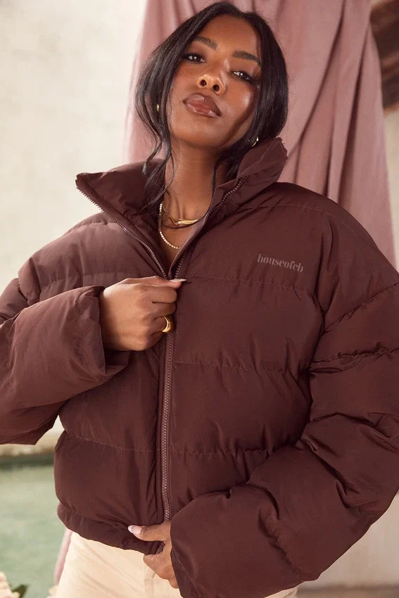 Hero Chocolate Oversized C Shape Puffer Jacket Hero Chocolate Oversized C Shape Puffer Jacket