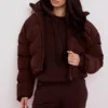 Hero Chocolate Oversized C Shape Puffer Jacket Hero Chocolate Oversized C Shape Puffer Jacket