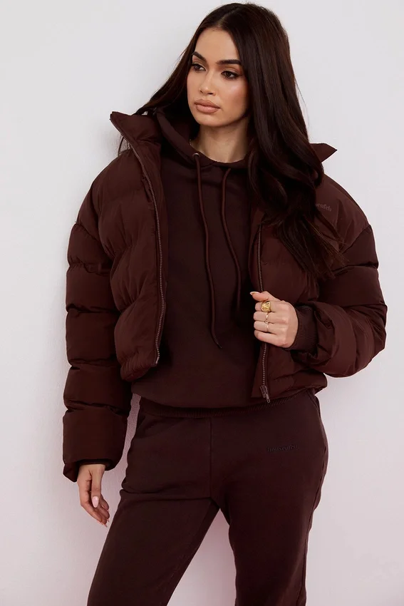 Hero Chocolate Oversized C Shape Puffer Jacket Hero Chocolate Oversized C Shape Puffer Jacket