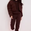 Hero Chocolate Oversized C Shape Puffer Jacket Hero Chocolate Oversized C Shape Puffer Jacket