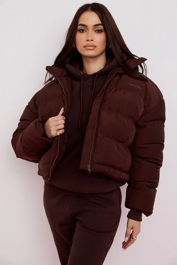 Hero Chocolate Oversized C Shape Puffer Jacket Hero Chocolate Oversized C Shape Puffer Jacket