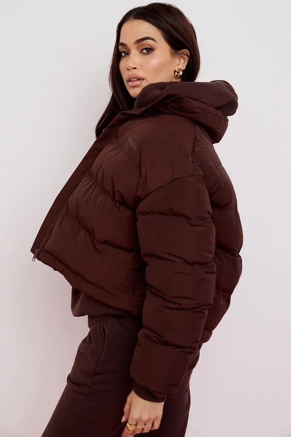 Hero Chocolate Oversized C Shape Puffer Jacket Hero Chocolate Oversized C Shape Puffer Jacket