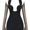 Holly Black Plunge Mini Dress Holly Black Plunge Mini Dress