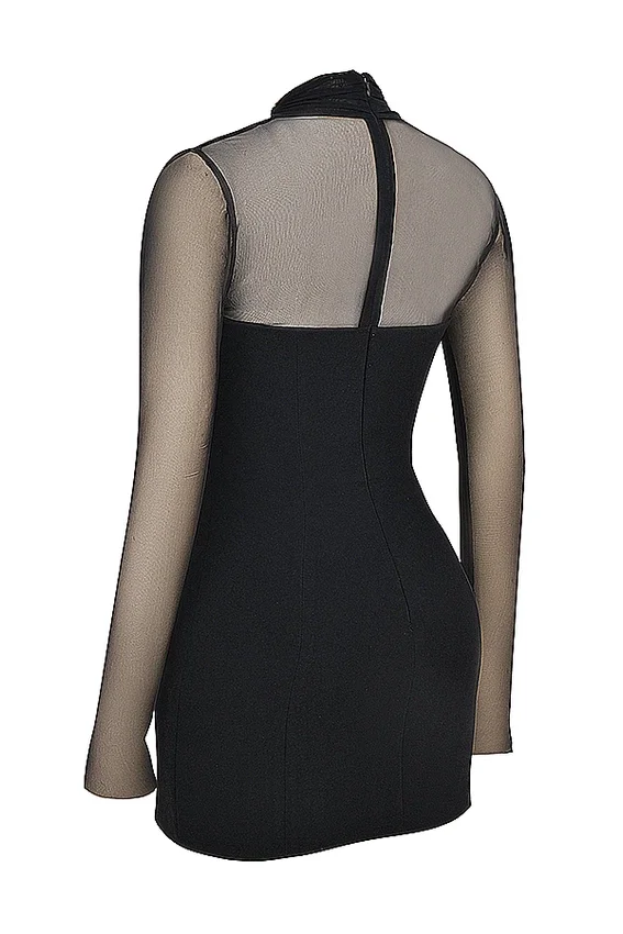 Holly Black Plunge Mini Dress Holly Black Plunge Mini Dress