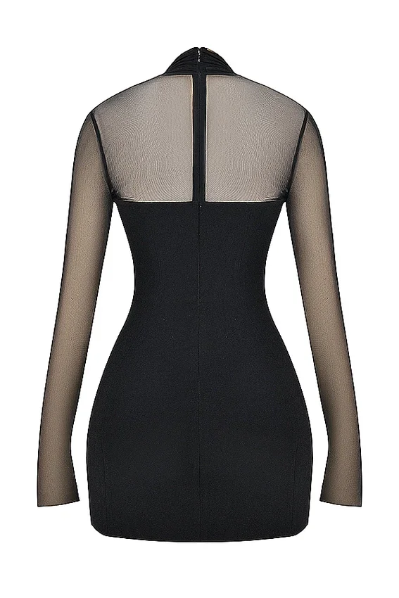 Holly Black Plunge Mini Dress Holly Black Plunge Mini Dress