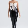 Holly Black Sequin Strapless Bow Dress Holly Black Sequin Strapless Bow Dress