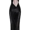 Holly Black Sequin Strapless Bow Dress Holly Black Sequin Strapless Bow Dress