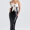 Holly Black Sequin Strapless Bow Dress Holly Black Sequin Strapless Bow Dress