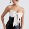 Holly Black Sequin Strapless Bow Dress Holly Black Sequin Strapless Bow Dress