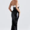 Holly Black Sequin Strapless Bow Dress Holly Black Sequin Strapless Bow Dress