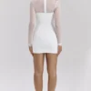 Holly White Plunge Mini Dress Holly White Plunge Mini Dress
