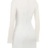 Holly White Plunge Mini Dress Holly White Plunge Mini Dress
