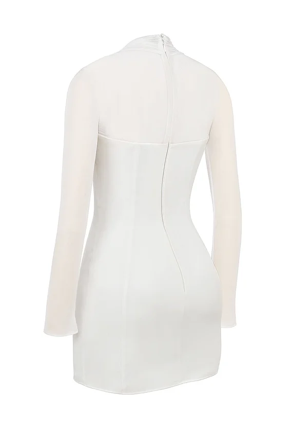 Holly White Plunge Mini Dress Holly White Plunge Mini Dress