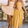 Honor Buttermilk Ribbon Detailed Mini Dress Honor Buttermilk Ribbon Detailed Mini Dress
