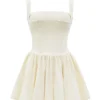 Honor Buttermilk Ribbon Detailed Mini Dress Honor Buttermilk Ribbon Detailed Mini Dress