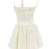 Honor Buttermilk Ribbon Detailed Mini Dress Honor Buttermilk Ribbon Detailed Mini Dress