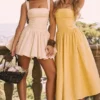 Honor Buttermilk Ribbon Detailed Mini Dress Honor Buttermilk Ribbon Detailed Mini Dress
