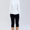 Hope White Draped Tie Front Shirt