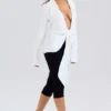Hope White Draped Tie Front Shirt