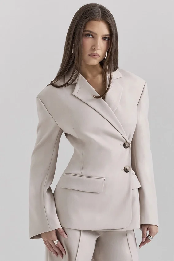 Hudson Beige Hourglass Blazer Hudson Beige Hourglass Blazer