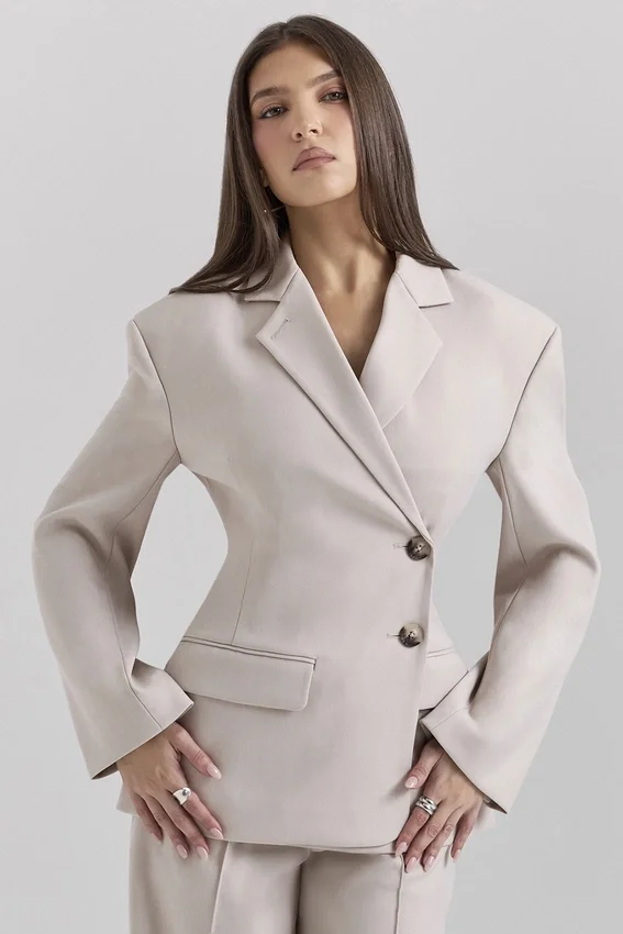 Hudson Beige Hourglass Blazer Hudson Beige Hourglass Blazer