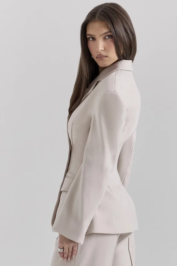 Hudson Beige Hourglass Blazer Hudson Beige Hourglass Blazer