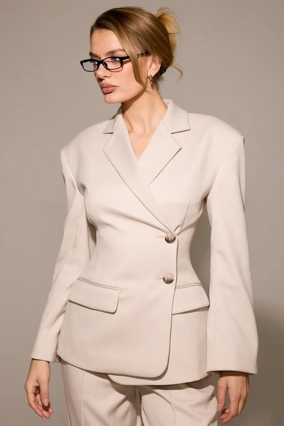 Hudson Beige Hourglass Blazer Hudson Beige Hourglass Blazer