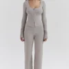 Hunter Grey Cashmere Straight Leg Trousers