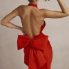 Ilaria Red Bow Halter Dress Ilaria Red Bow Halter Dress