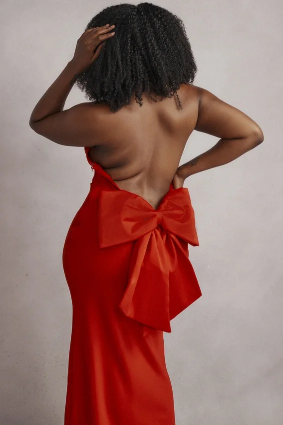 Ilaria Red Bow Halter Dress Ilaria Red Bow Halter Dress