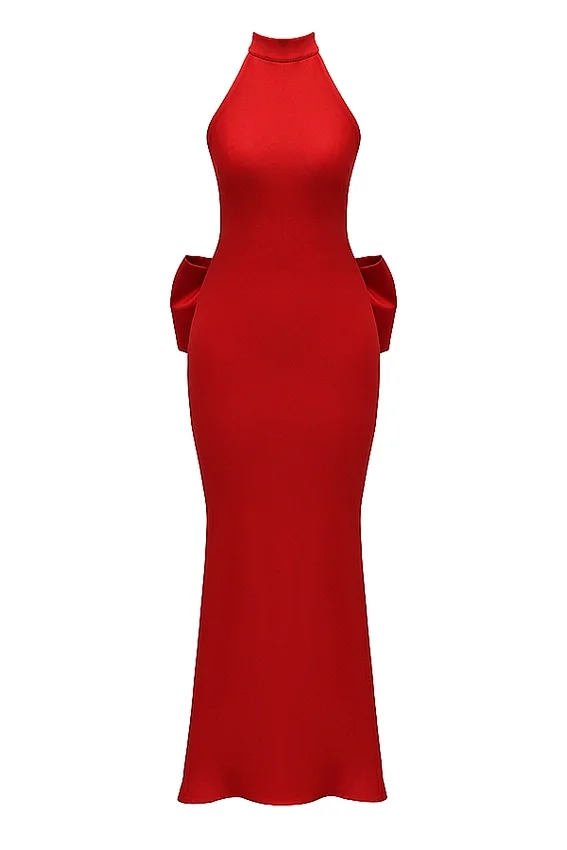 Ilaria Red Bow Halter Dress Ilaria Red Bow Halter Dress