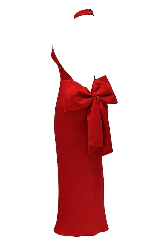 Ilaria Red Bow Halter Dress Ilaria Red Bow Halter Dress
