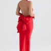 Ilaria Red Bow Halter Dress Ilaria Red Bow Halter Dress