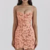 Ilayda Sorbet Embroidered Floral Lace Mini Dress Ilayda Sorbet Embroidered Floral Lace Mini Dress