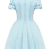 Imani Delicate Blue Satin Pleated Mini Dress Imani Delicate Blue Satin Pleated Mini Dress