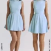 Ingrid Tuscan Blue Twill Mini Dress Ingrid Tuscan Blue Twill Mini Dress