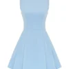 Ingrid Tuscan Blue Twill Mini Dress Ingrid Tuscan Blue Twill Mini Dress