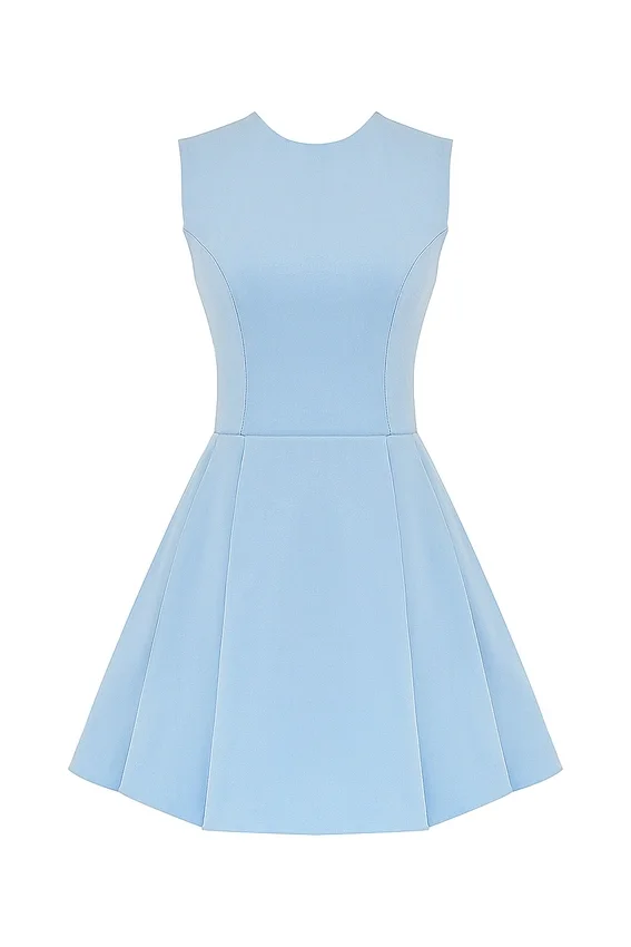 Ingrid Tuscan Blue Twill Mini Dress Ingrid Tuscan Blue Twill Mini Dress