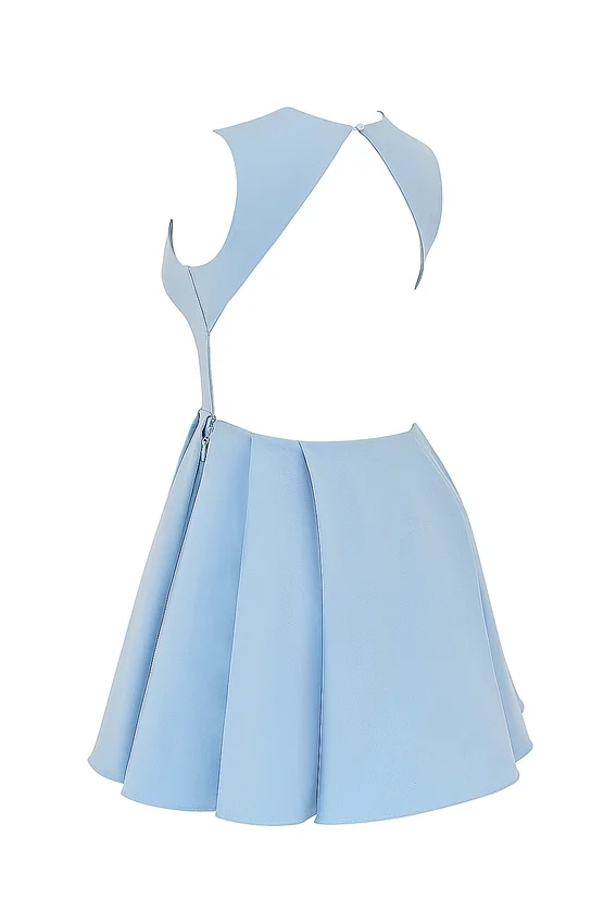 Ingrid Tuscan Blue Twill Mini Dress Ingrid Tuscan Blue Twill Mini Dress