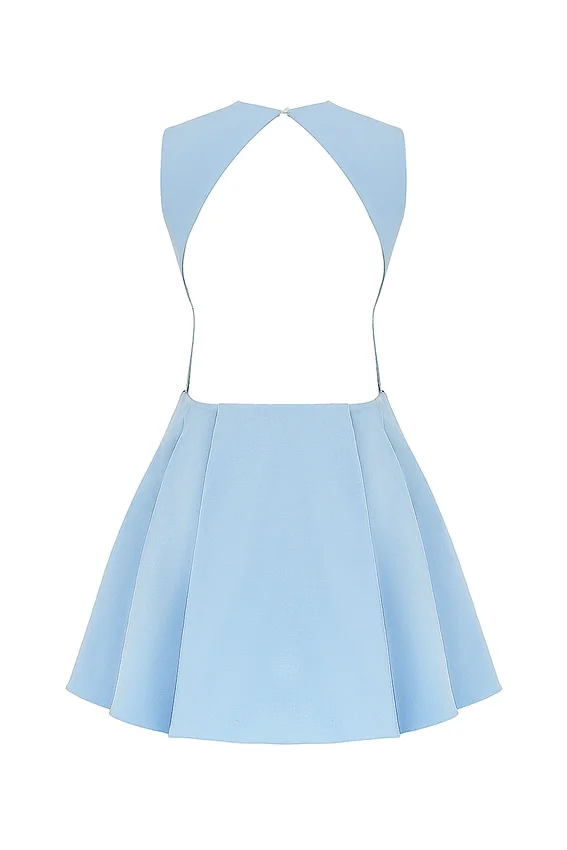 Ingrid Tuscan Blue Twill Mini Dress Ingrid Tuscan Blue Twill Mini Dress