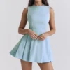 Ingrid Tuscan Blue Twill Mini Dress Ingrid Tuscan Blue Twill Mini Dress