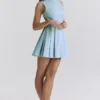 Ingrid Tuscan Blue Twill Mini Dress Ingrid Tuscan Blue Twill Mini Dress