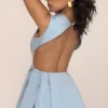 Ingrid Tuscan Blue Twill Mini Dress Ingrid Tuscan Blue Twill Mini Dress