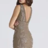 Iolana Beige Tulle Hand Embellished Beaded Mini Dress – Limited Edition Iolana Beige Tulle Hand Embellished Beaded Mini Dress – Limited Edition