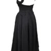 Isabeau Black Textured Satin Corset Midi Dress Isabeau Black Textured Satin Corset Midi Dress