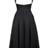Isabeau Black Textured Satin Corset Midi Dress Isabeau Black Textured Satin Corset Midi Dress
